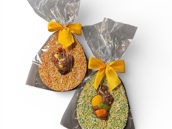 Paasei plat melk chocolade